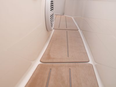 Quicksilver motorboat with E-DECK PRO synthetic teak decking in Croatia